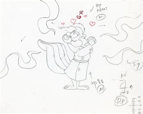 LOONEY TUNES PEPE Le Pew- Original Production Drawing $295.00 - PicClick