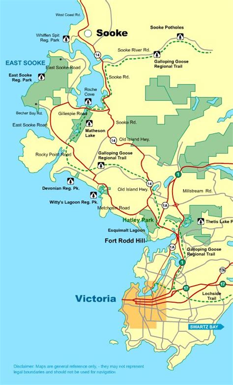 Map Victoria To Sooke Vancouver Island BC Canada | Vancouver Island | Pinterest | British ...