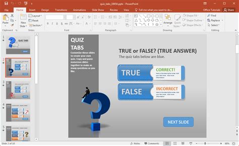 Create a Quiz in PowerPoint With Quiz Tabs PowerPoint Template