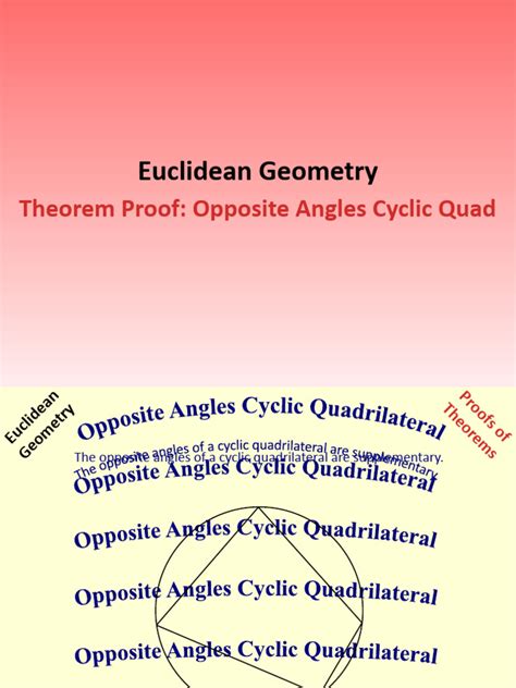 4.2 Theorem Proofs Opposite Angles Cyclic Quadrilateral | Download Free ...