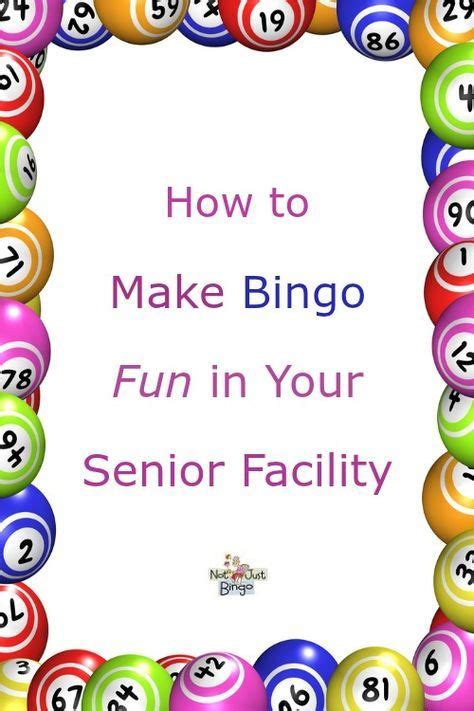 Fun Bingo | Not Just Bingo | Senior activities, Nursing home activities, Crafts for seniors