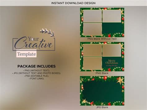 Christmas Photo Booth Template Templates for Photo Booth - Etsy Canada | Christmas photo booth ...