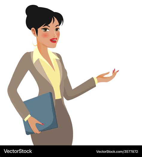 Businesswoman cartoon making presentations Vector Image