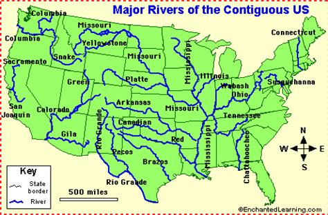 Map of US Rivers - Explore American Geography