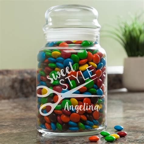 Personalized Glass Treat Jar - Hair Stylist - Walmart.com