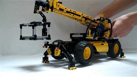 Lego Technic rotating telehandler by Cypr-21 - YouTube