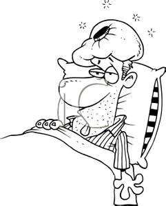 ill person Art image coloring page of a sick man laying in bed jpg ...