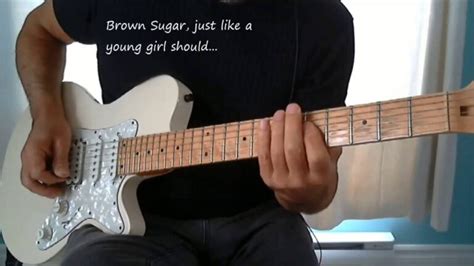 Brown Sugar, The Rolling Stones, Guitar lesson(Tabs, Lyrics, Standard tuning) | Open G Tuning