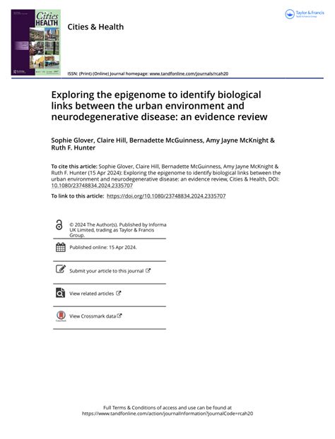 (PDF) Exploring the epigenome to identify biological links between the ...