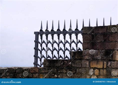 Gate on the Medieval Hambach Castle (Hambacher Schloss) in Neustadt Germany Stock Image - Image ...