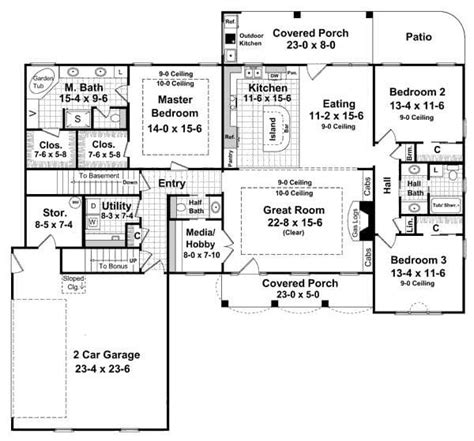 New One Story With Basement House Plans - New Home Plans Design