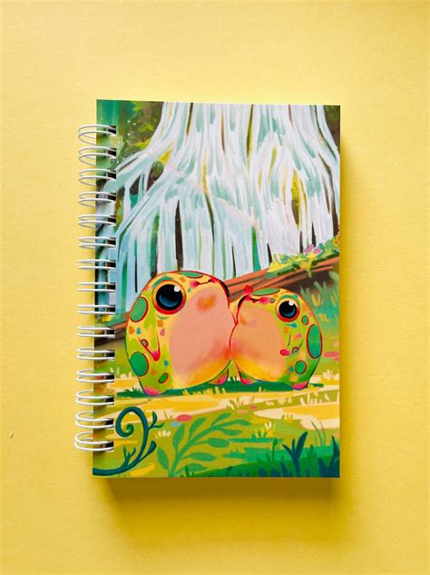 Mystical Waterfall Notebook A6 Blank Page Notebook Leaf and Nuggets ...