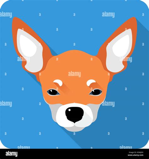 dog Chihuahua icon flat design Stock Photo - Alamy