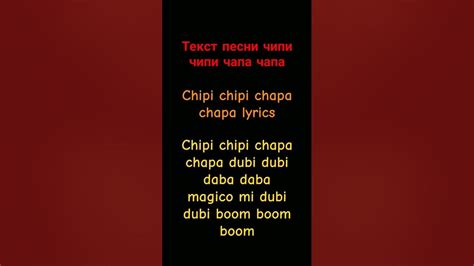 chipi chipi chapa chapa lyrics #memes #chipichipichapachapa #lyrics #shorts - YouTube