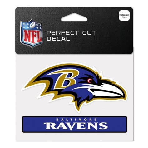 Baltimore Ravens Decal 4.5x5.75 Perfect Cut Color - Sports Fan Shop