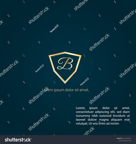 Letter B Gold Logo Concept Designed Stock Vector (Royalty Free ...