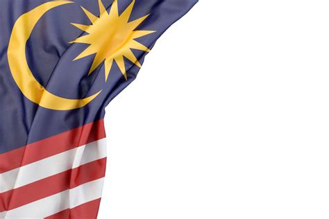 Free stock illustration. Flag of Malaysia in the corner on white ...