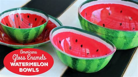 HOW TO: DIY Painted Watermelon Bowls | DecoArt® - YouTube