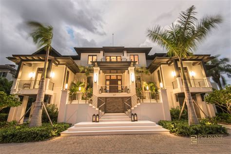 British West Indies architecture - Front exterior - Luxury custom home in Sarasota … | British ...