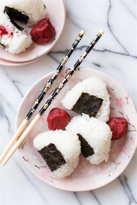 Umeboshi Onigiri (Rice Balls with Japanese Salt Plums) | Love and Olive Oil