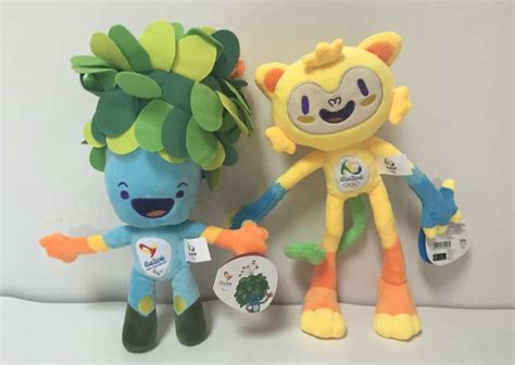 30CM 2016 Brazil's Olympic Mascots Plush Toys Vinicius And Tom Olympic ...