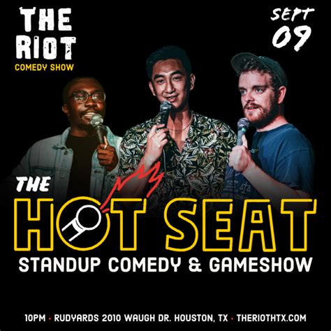 The Riot Standup Comedy Show presents "The Hot Seat" Game Show | The ...