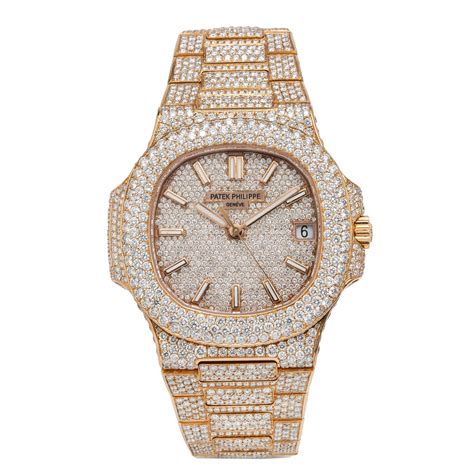 18K Rose Gold Patek Philippe Nautilus 5711/1R 40mm Diamond Watch - OMI ...