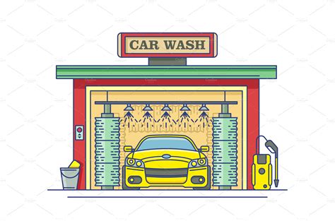 Car wash station | Transportation Illustrations ~ Creative Market