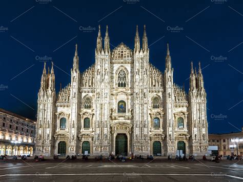 Milan Cathedral at night | High-Quality Architecture Stock Photos ...