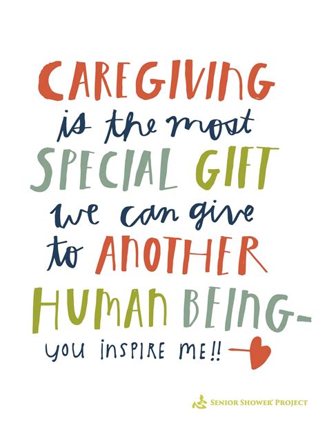 Caregiver Card: "Caregiving is the most special gift we can give to ...