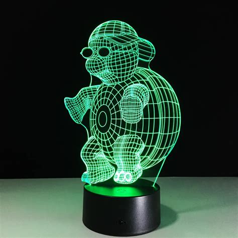 Cool Sea Turtle 3D LED Night Light Lamp 7 Colors Changing Touch Night ...