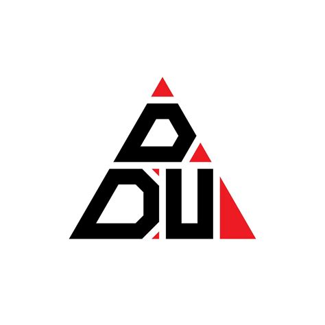 DDU triangle letter logo design with triangle shape. DDU triangle logo ...