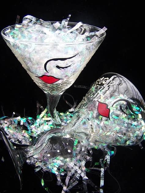 Painted martini glasses | Hand painted wine glasses, Hand painted ...