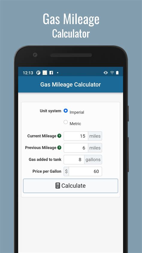 Gas Mileage (MPG) Calculator - App on Amazon Appstore