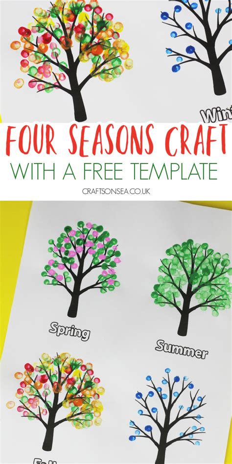 Four Seasons Tree Craft with Free Template