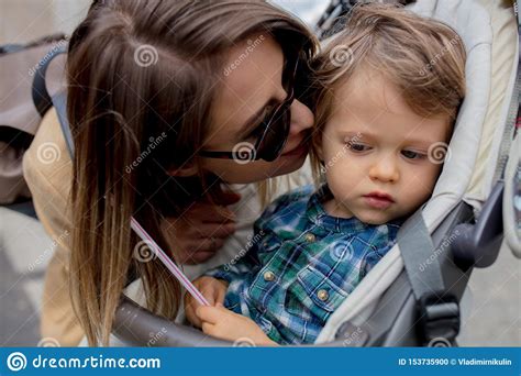 Mother with a Toddler Boy in Old City Center. Stock Photo - Image of outdoor, lifestyle: 153735900