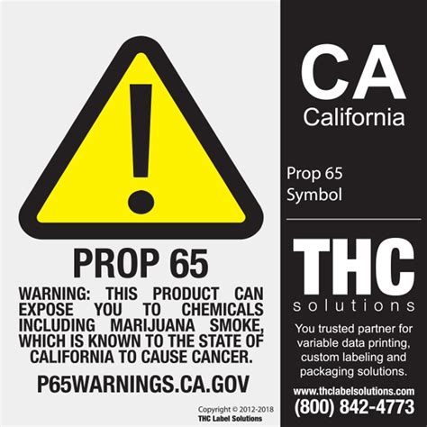 California Proposition 65 (Prop 65) Warning Symbol Free Printable Download