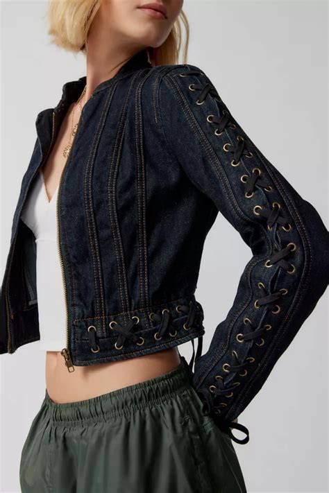 Lioness Berlin Cropped Denim Jacket | Urban Outfitters