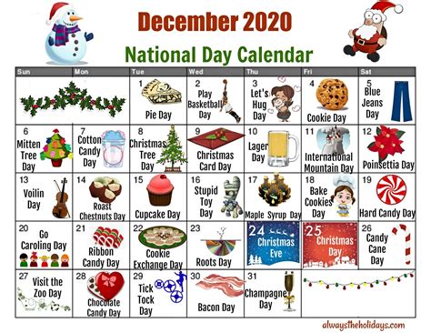 Printable Calendar 2021 National Days List | Best Calendar Example