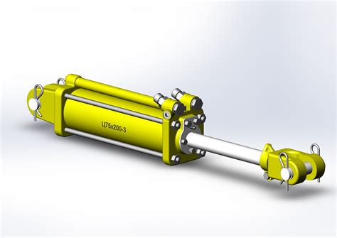 hydraulic cylinder Ts75-200-3 free 3D Model .sldprt .sldasm .slddrw - CGTrader.com