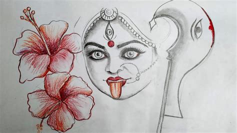 how to draw maa kali face pencil sketch for beginners step by step,how ...