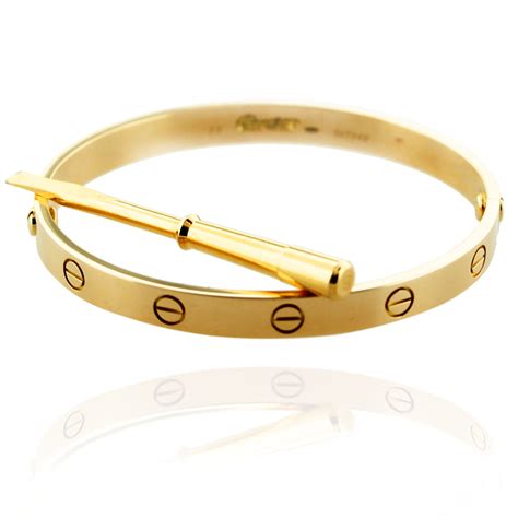 Cartier 18k Yellow Gold Size 18 LOVE Bangle-Boca Raton