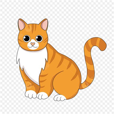 Yellow Cat Clipart Hd PNG, Cartoon Hand Drawn Yellow Cat Clipart, Cat ...