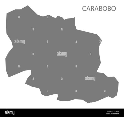 Carabobo Venezuela Map grey Stock Photo - Alamy