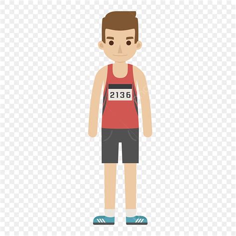 Marathon Runner Vector Hd Images, Cartoon Cartoon Boy Athlete Marathon Runner, Male, Male ...