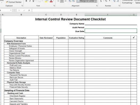 Internal Audit Report Template | Vitalics Internal Controls Simplified