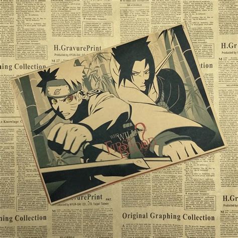 Naruto Vintage Retro anime poster anime Posters Uzumaki Poster Piece ...