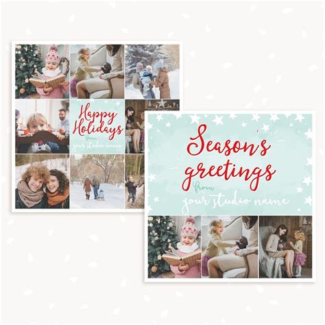 Photography Collage Square Christmas card | Christmas cards, Christmas ...