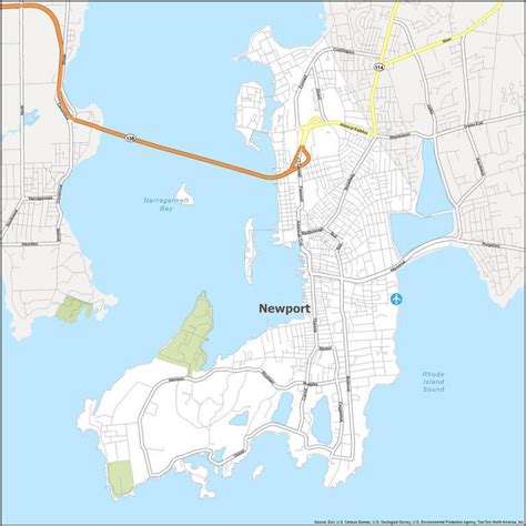 Newport Rhode Island Map - GIS Geography