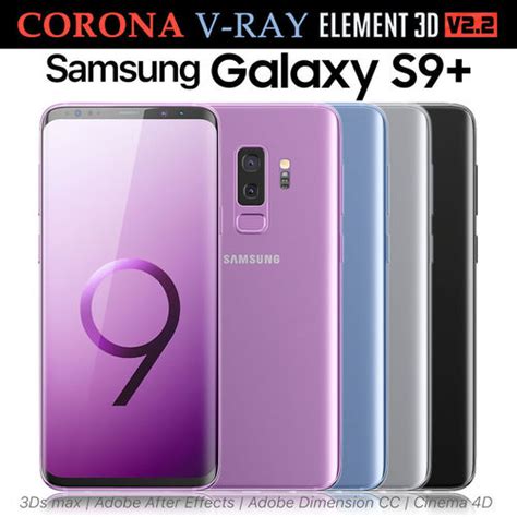 Samsung Galaxy S9 PLUS ALL Colors 3D model | CGTrader